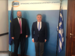Συνάντηση Β. Υψηλάντη - Διοικητή ΟΑΕΔ: Ζήτησε την αποσυμφόρηση του γραφείου της Κω με τη δημιουργία γραφείου ΟΑΕΔ στην Κάλυμνο
