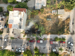 Φωτιά σε καλαμιές κοντά στο κλειστό γυμναστήριο Κω