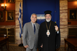 Συνάντηση του Βασίλη Υψηλάντη με τον Αρχιεπίσκοπο Θυατείρων και Μεγάλης Βρετανίας κ.κ Νικήτα