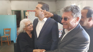 Στο Αγαθονήσι με τον Τσίπρα και τον Υπουργό Παιδείας, ο Καματερός, για τον εορτασμό της 25ης Μαρτίου. ΦΩΤΟ