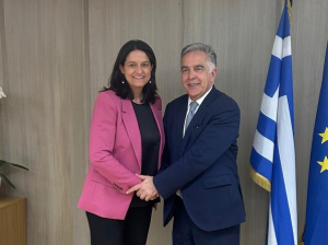 Συνάντηση του Βασίλη Α. Υψηλάντη με την Υπουργό Εργασίας Νίκη Κεραμέως