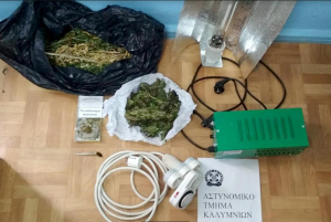 Συνελήφθη 23χρονος για κατοχή ναρκωτικών στην Κάλυμνο - Κατασχέθηκαν 362 γραμ. κάνναβης και εξοπλισμός υδροπονικής καλλιέργειας