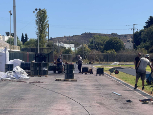 Σε εξέλιξη οι εργασίες τοποθέτησης του νέου ταρτάν στο Νέο Στάδιο Ανταγόρας
