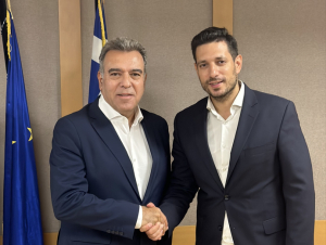 Συνάντηση Μάνου Κόνσολα με τον Yφυπουργό Ψηφιακής Διακυβέρνησης, Κωνσταντίνο Κυρανάκη για τα ζητήματα του Εθνικού Κτηματολογίου στα Δωδεκάνησα και τους ραδιοφωνικούς σταθμούς στις παραμεθόριες περιοχές
