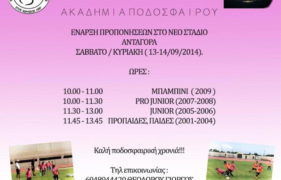 Έναρξη προπονήσεων για την ακαδημία του ΠΑΟΚ Κω.