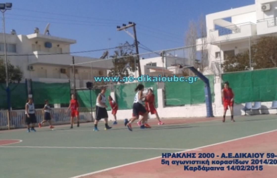 Ηρακλής 2000 - Α.Ε. Δικαίου 59-48 (5η αγωνιστική - κορασίδες 2014/2015)
