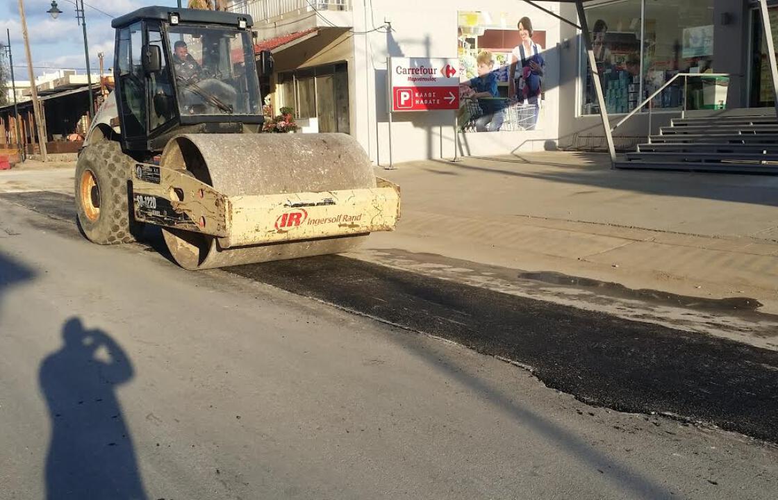 Ολοκληρώθηκε η ασφαλτόστρωση του κεντρικού δρόμου στο Ζηπάρι.ΦΩΤΟ