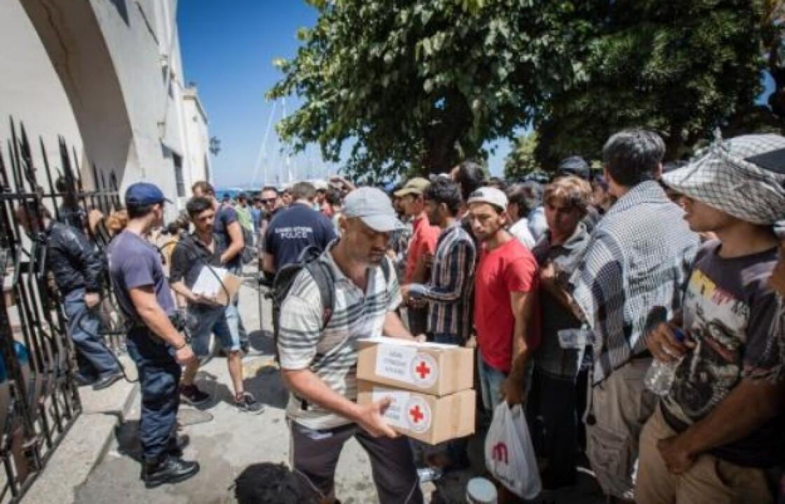 Διανομή ανθρωπιστικού υλικού από τον Ελληνικό Ερυθρό Σταυρό στην Κω
