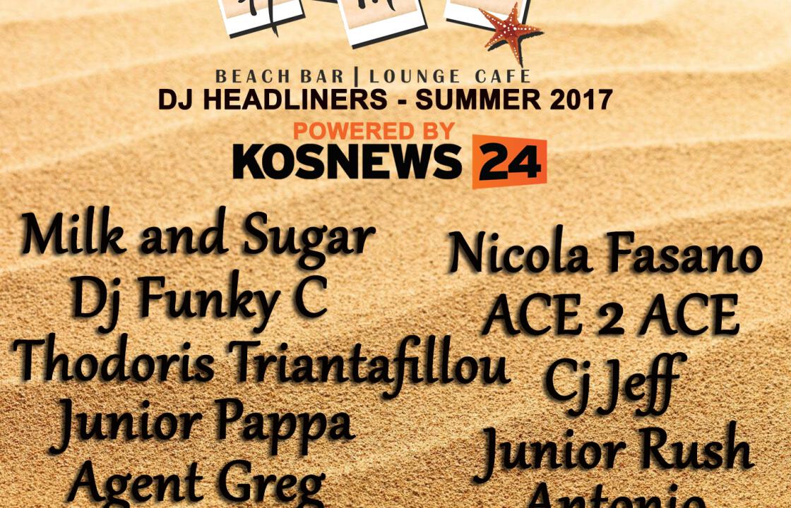 Κορυφαίοι Ευρωπαίοι Dj&#039;s και οι καλύτεροι Έλληνες φέτος στο Ammos Beach Bar. Powered by Kosnews24