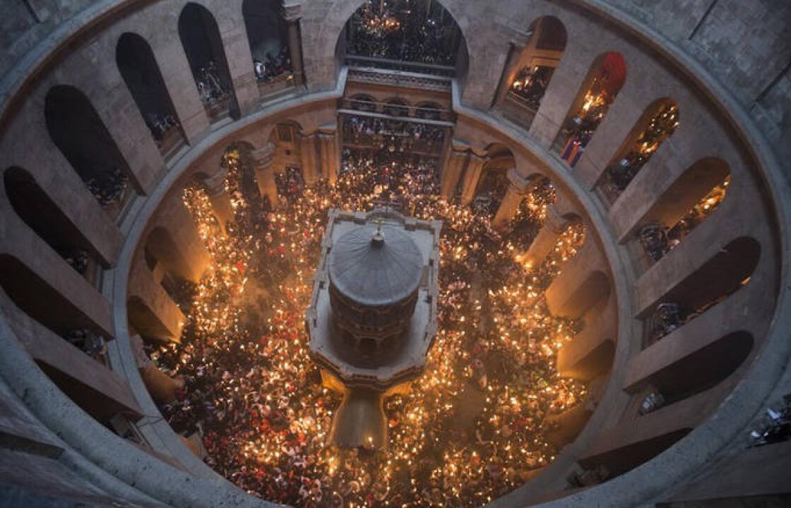 Η τελετή Αφής του Αγίου Φωτός στα Ιεροσόλυμα. ΒΙΝΤΕΟ