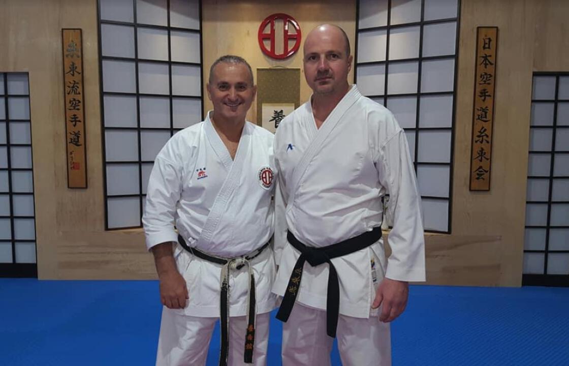 Στο σεμινάριο Shito-ryu Karate-do και Kobudo, ο Δάσκαλος του Αθλητικού Συλλόγου Αετός Κω, Απόστολος Παπανικολάου