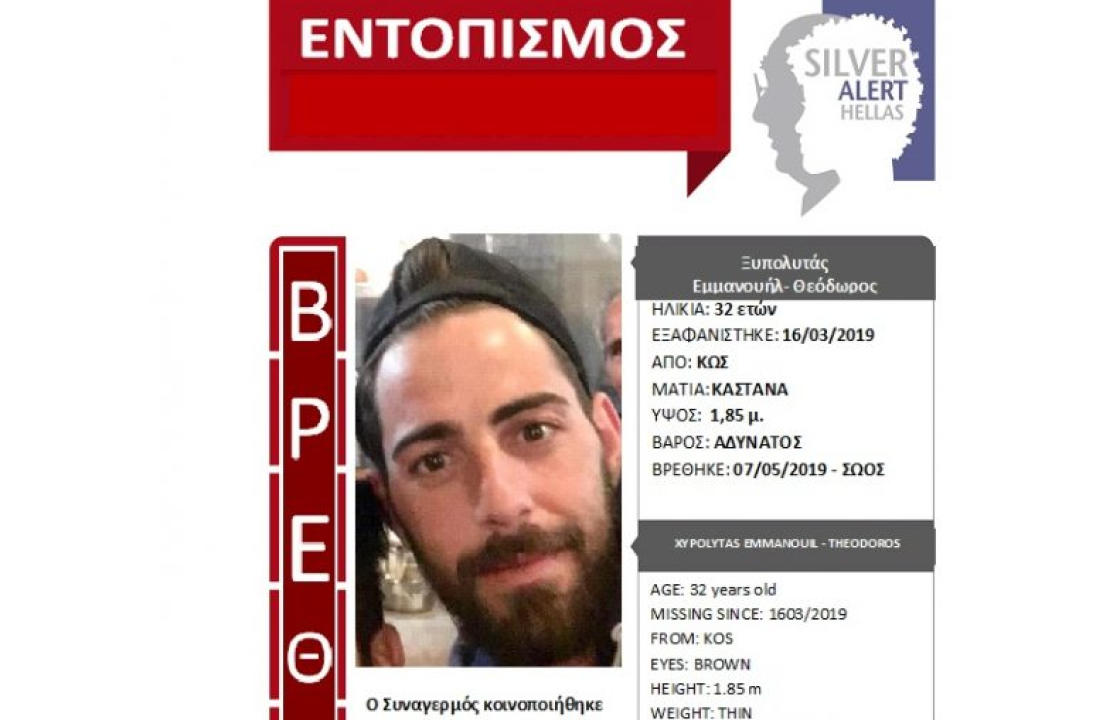 Σώος ο Θοδωρής Ξυπολυτάς. Παρουσιάστηκε μόνος του σε Αστυνομικό Τμήμα της Αθήνας