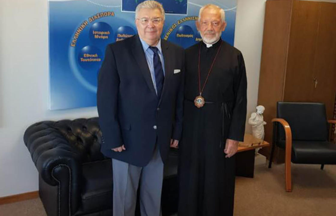 Συνάντηση του ΓΓ Αποδήμου Ελληνισμού Γιάννη Χρυσουλάκη με τον Αρχιεπίσκοπο Καναδά Σωτήριο