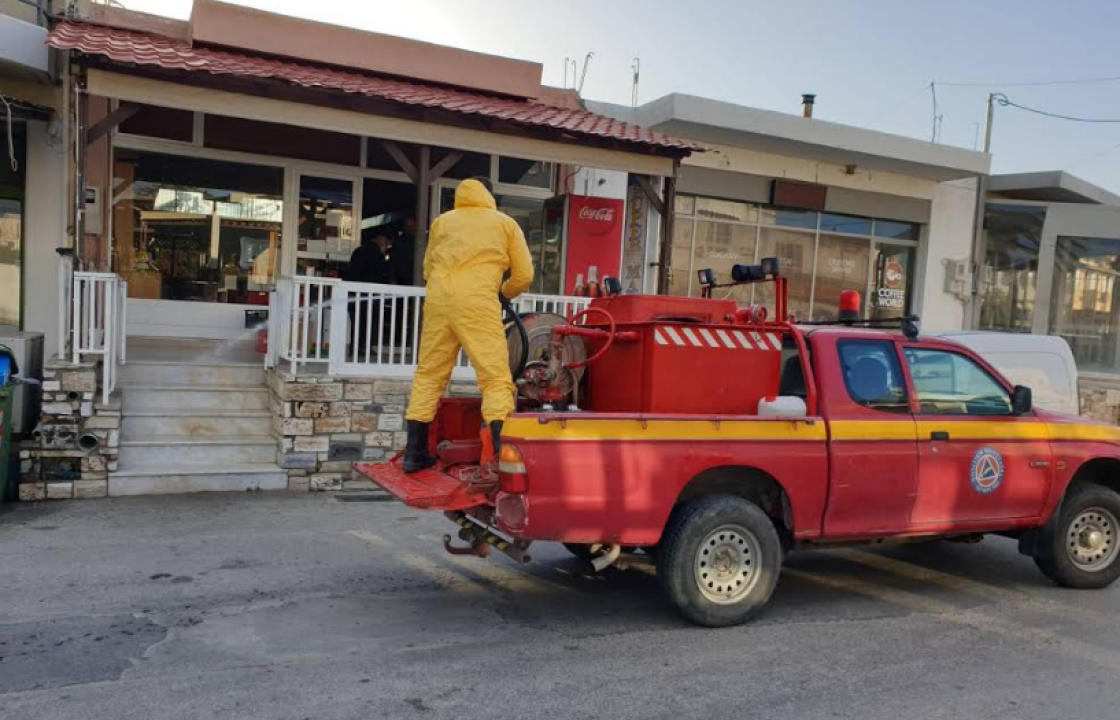 Καθημερινές οι απολυμάνσεις σε Πυλί και νοσοκομείο Κω, από τον Δήμο. Συνεχίζονται σε όλο το νησί. ΦΩΤΟ