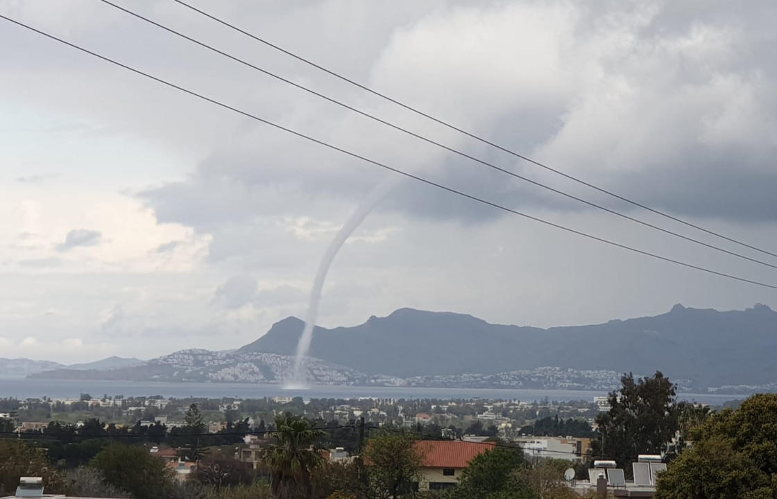 Υδροστρόβιλος το πρωί της Κυριακής στην Κω