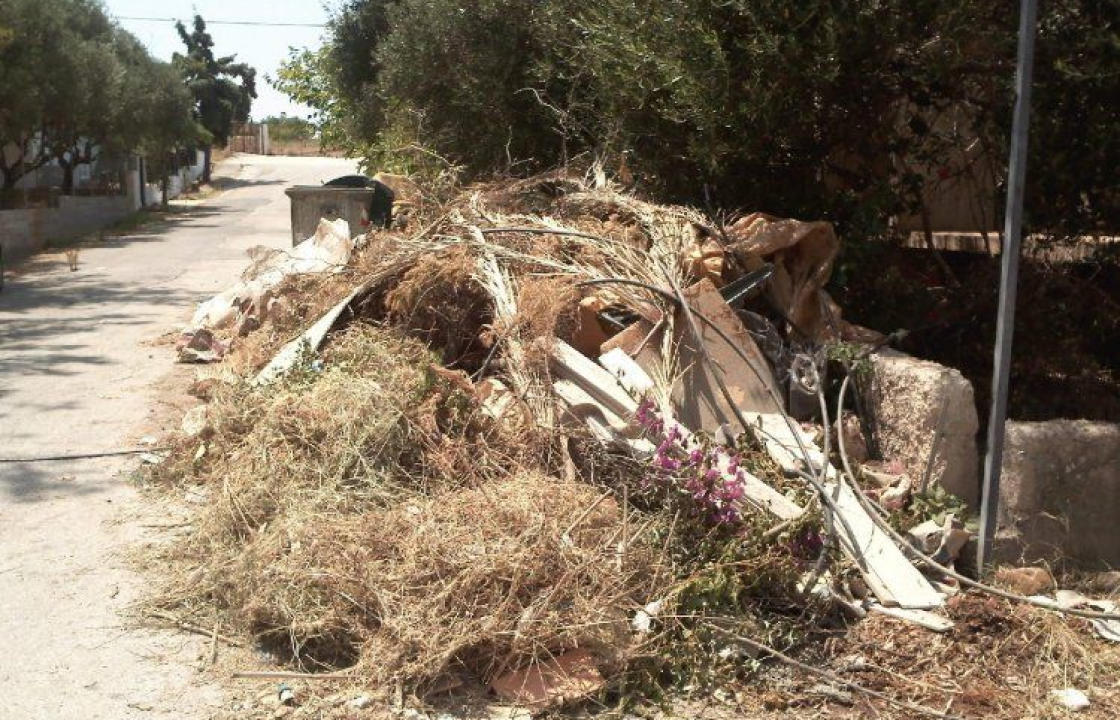 Σ. Καμπουράκης: ΑΠΑΓΟΡΕΥΕΤΑΙ ρητά η απόρριψη ΟΓΚΩΔΩΝ ΑΝΤΙΚΕΙΜΕΝΩΝ και ΠΡΟΪΟΝΤΩΝ ΚΛΑΔΕΥΣΗΣ σε κοινόχρηστους χώρους