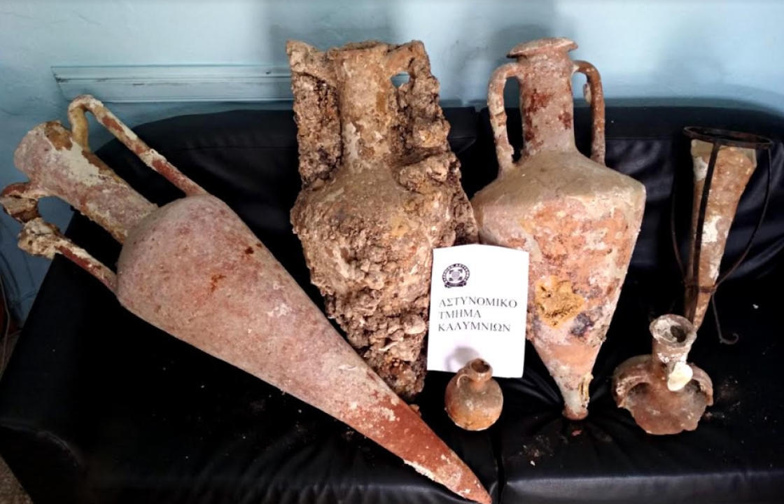 Συνελήφθη 30χρονος ημεδαπός για κατοχή αρχαιοτήτων στην Κάλυμνο - Κατασχέθηκαν 6 αρχαία αντικείμενα κ.α.