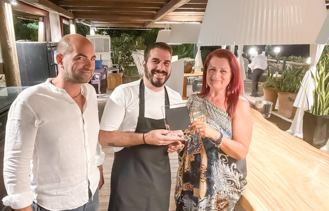 Τιμήθηκε από την Ένωση Καλυμνίων Ρόδου, ο Σεφ Μιχάλης Μάρθας