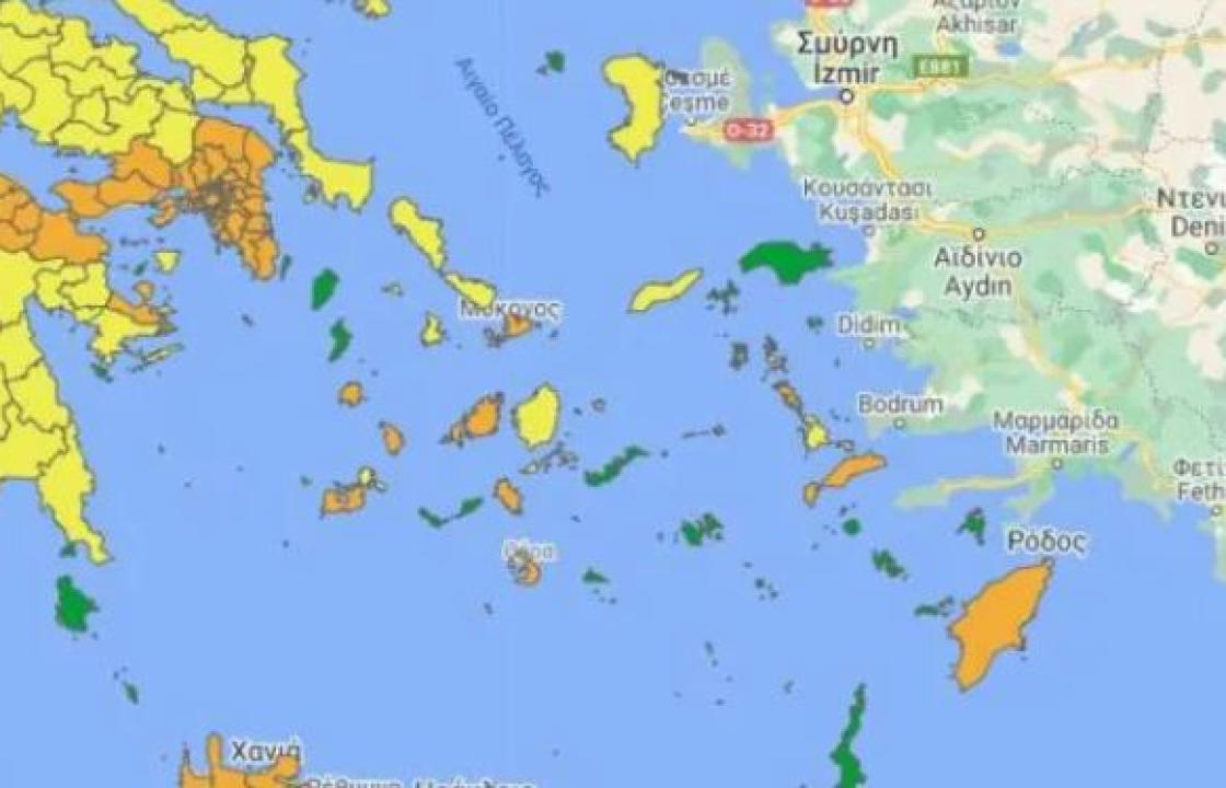 COVID-19: Στο επίπεδο 3 ανέβηκαν η ΠΕ Ρόδου, η ΠΕ Κω και η ΠΕ Λέρου