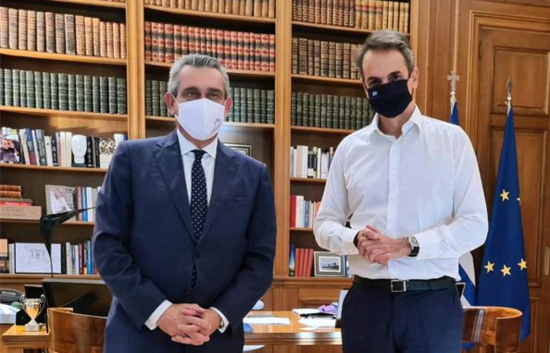Η πορεία του τουρισμού  στην συνάντηση του Περιφερειάρχη Γιώργου Χατζημάρκου με τον Πρωθυπουργό Κυριάκο Μητσοτάκη, στο Μέγαρο Μαξίμου