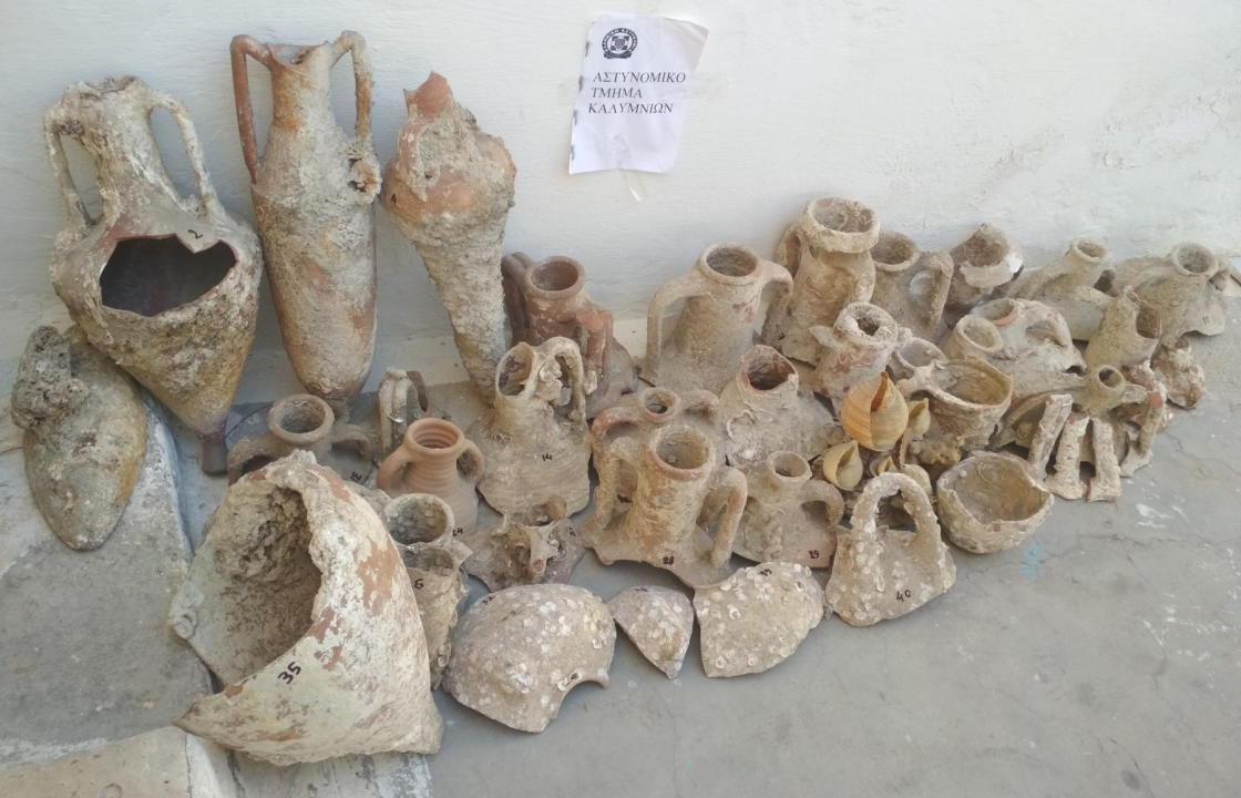 Συνελήφθη στην Κάλυμνο ημεδαπός για κατοχή αρχαιοτήτων - Κατασχέθηκαν 46 αρχαία αντικείμενα