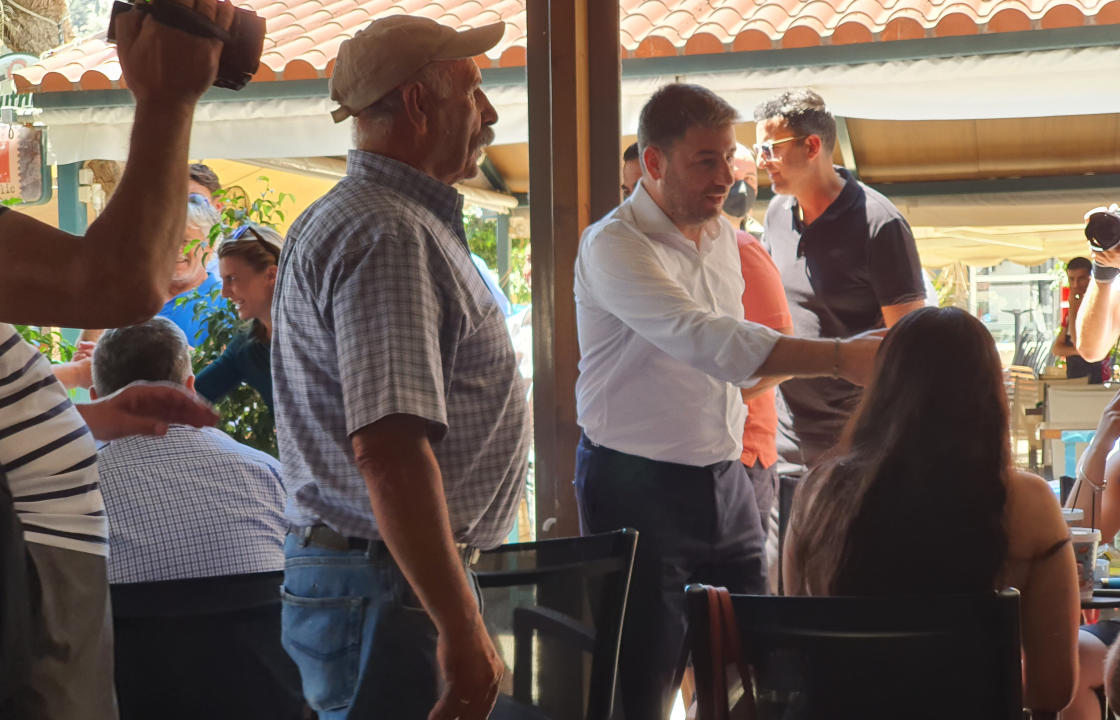 Η επίσκεψη του Νίκου Ανδρουλάκη στην Κάλυμνο - Φωτογραφίες από την επίσκεψη
