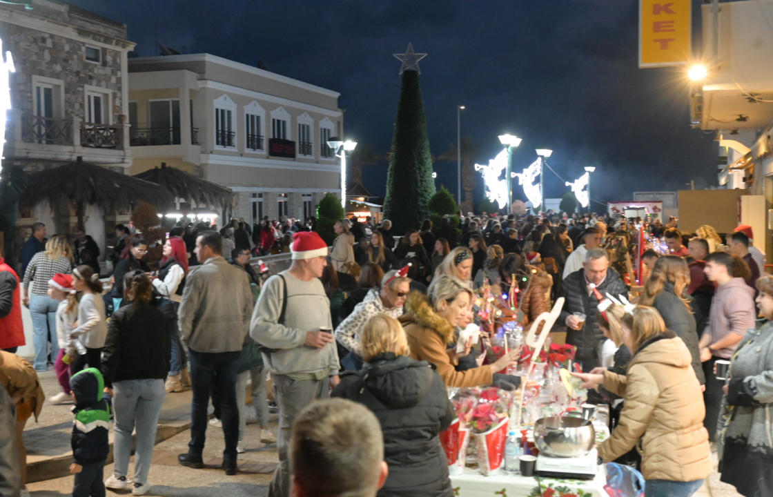 Το παζάρι και το άναμμα του χριστουγεννιάτικου δέντρου στην Καρδάμαινα - Δείτε φωτογραφίες και βίντεο