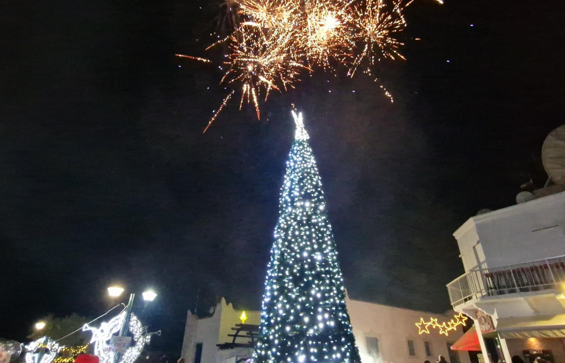 Tο άναμμα του Xριστουγεννιάτικου δέντρου στην Καρδάμαινα - Δείτε φωτογραφίες και βίντεο