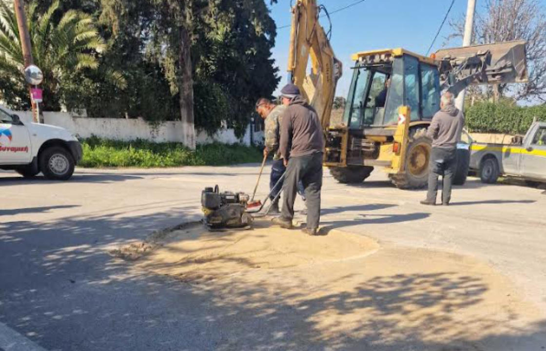 Παρεμβάσεις σε μεγάλες λακκούβες και σημεία όπου υπάρχει καθίζηση εδάφους, στην πόλη της Κω και σε Αντιμάχεια