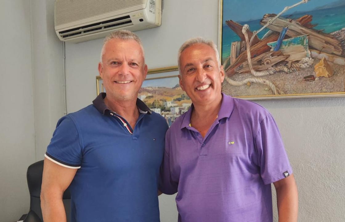 Συνάντηση εργασίας του Αντιπεριφερειάρχη Παιδείας και Διά Βίου Μάθησης κ. Γιάννη Κρητικού με τον Δήμαρχο και στελέχη της Δημοτικής Αρχής Λειψών