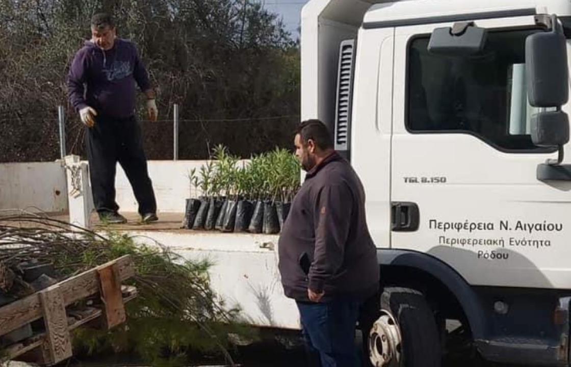 Σε εξέλιξη από το περιφερειακό φυτώριο το μεγαλύτερο πρόγραμμα παραδόσεων διαφόρων φυτών και υλικών σε όλο το νότιο Αιγαίο
